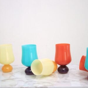 Ball Bottom High Glass - Blue & Purple/6