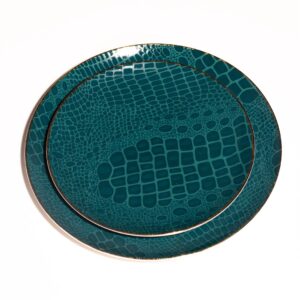 Teal & Gold Side Plate