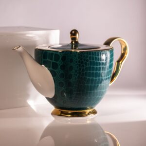 Teal & Gold Teapot