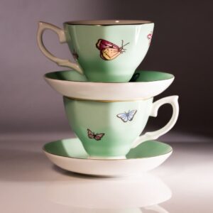Vintage Butterfly Teacup & Saucer